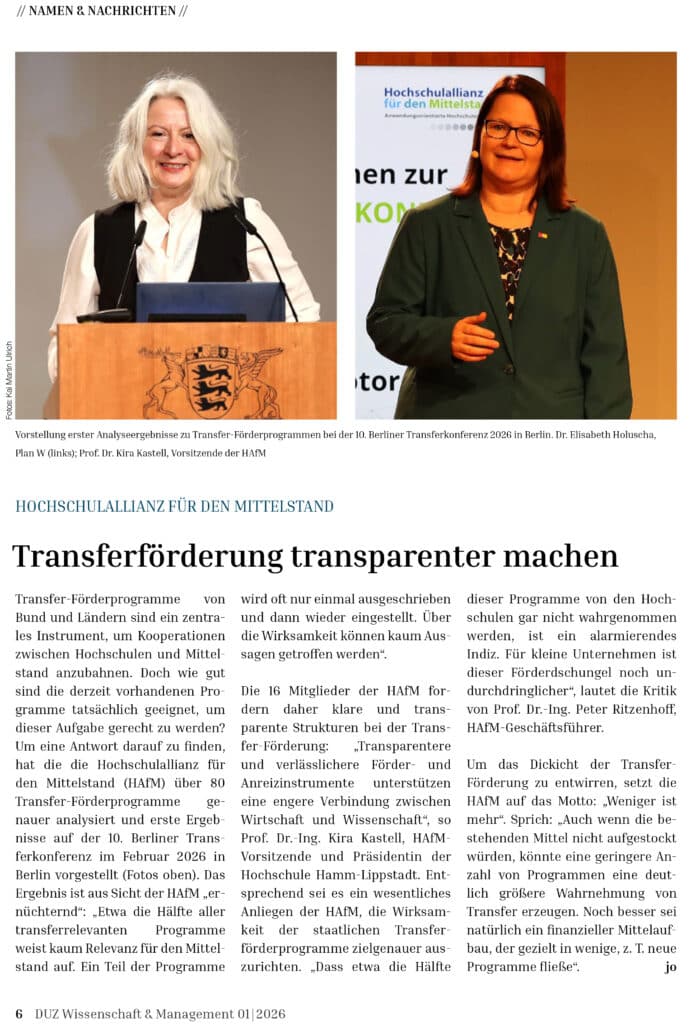 DUZ Wissenschaft & Management (DUZ WM)