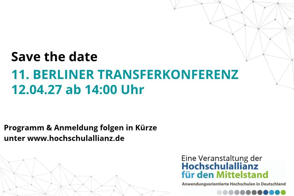 11. Berliner Transferkonferenz am 12.04.2027